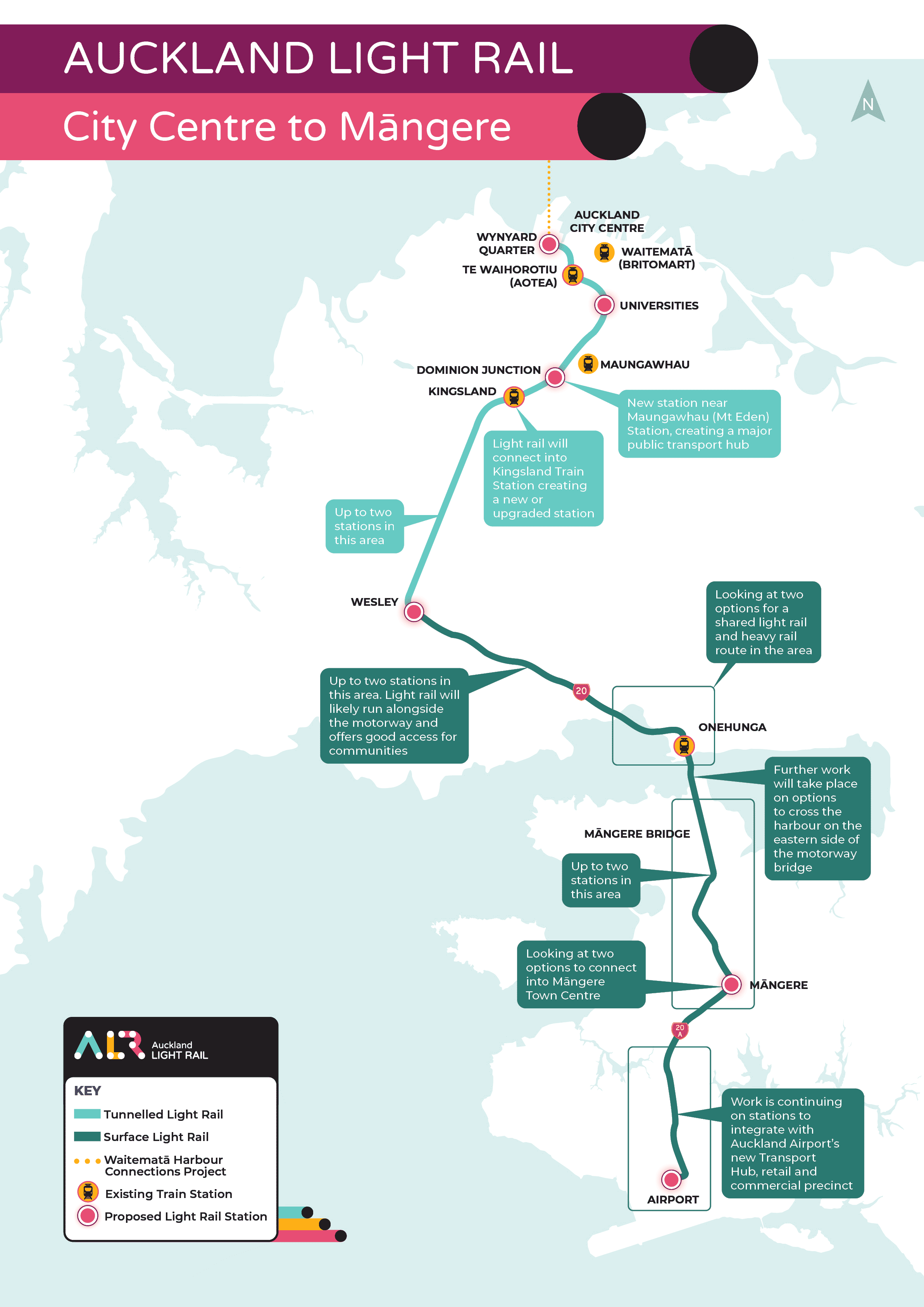 The Light Rail route